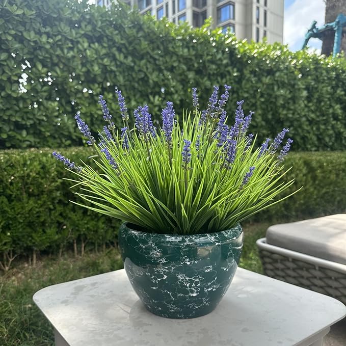 alyptus Artificial Flowers for Outdoors 24 Bundles Fake Monkey Grass Plants - Image 4