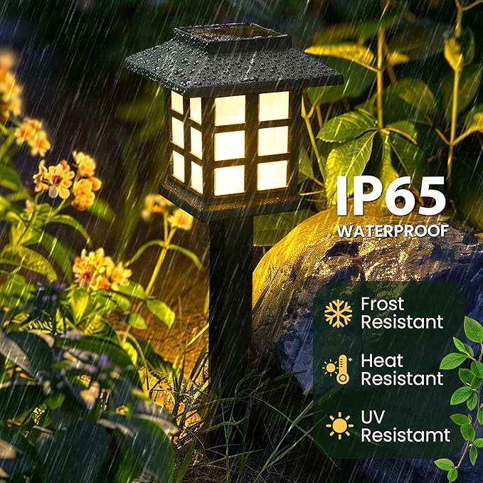 GIGALUMI Solar Outdoor Lights，16 Pack LED Solar Lights Outdoor Waterproof - Image 2