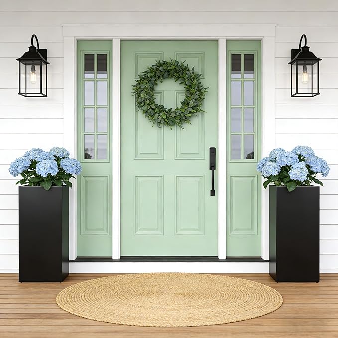 Set of 2 Tall Metal Planter Box - Image 8
