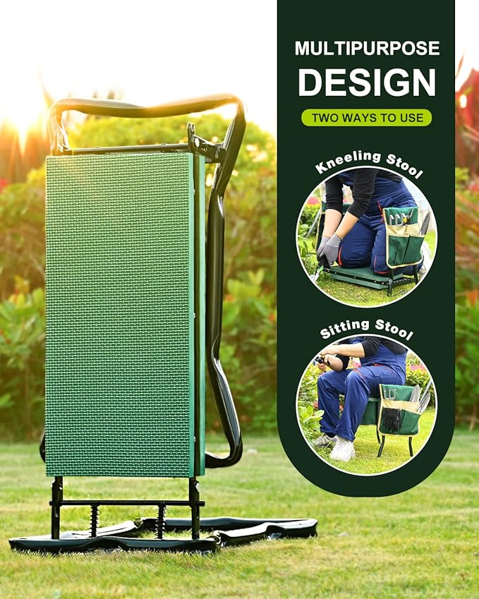 KVR Garden Bench for Kneeling and Sitting Foldable Garden Kneeler and Seat - Image 6