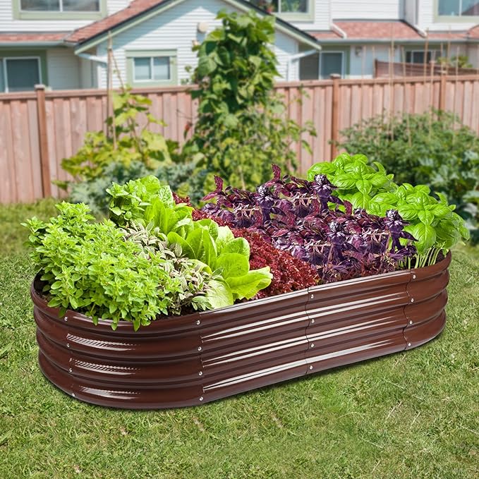Raised Garden Bed Galvanized Planter Box Outdoor, Rot-Resistant Metal Garden - Image 6