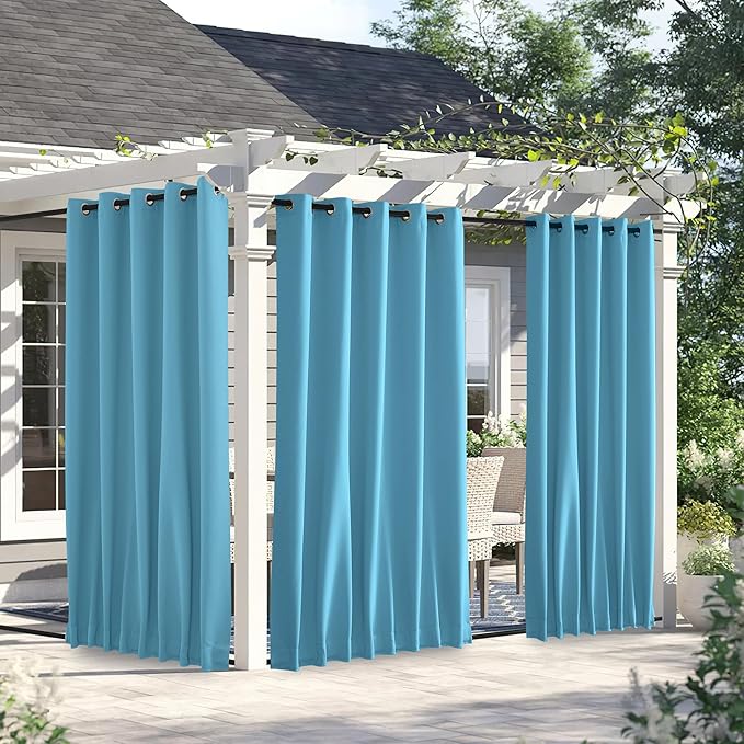 NICETOWN 2 Panels Weighted Outdoor Curtains by NICETOWN
