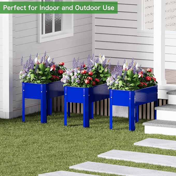Elevated Metal Planter Box Stand Heavy Duty Raised Garden Bed - Image 3