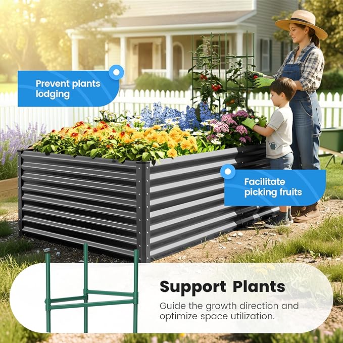 Quictent Galvanized Raised Garden Bed 8x4x2 Ft Tall Metal Planter Box - Image 3