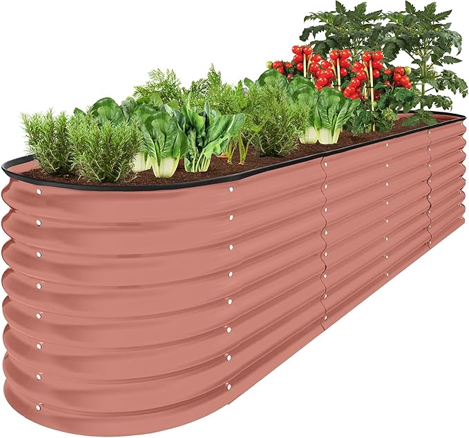 Best Choice Products 8x2x2ft Metal Raised Garden Bed, Oval Outdoor Deep Root by BestChoiceProducts