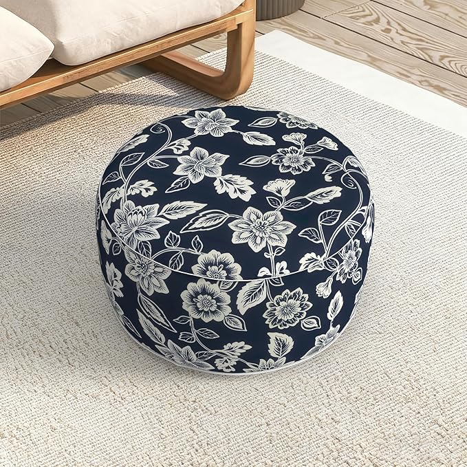 LVTXIII Indoor/Outdoor Extra Large Inflatable Ottoman Pouf D31 x H14 Inch - Image 4