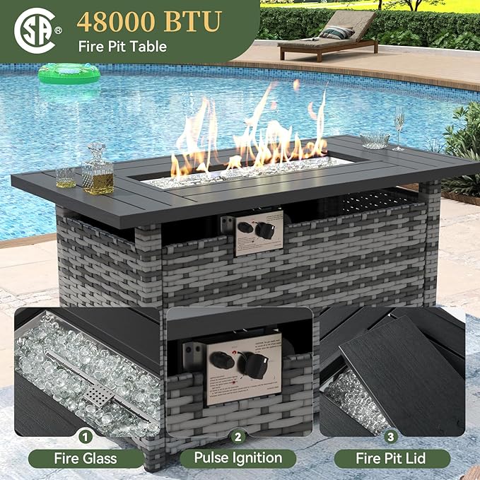 Aoxun 15 Piece Patio Furniture Set - Image 4