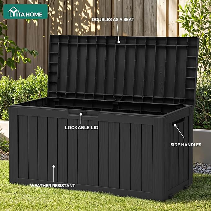 YITAHOME 72 Gallon Outdoor Resin Deck Box - Image 3