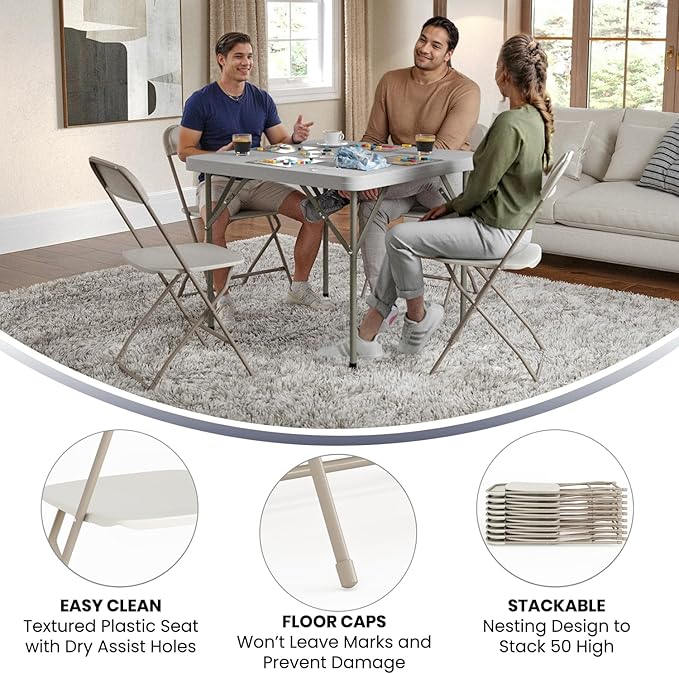 Flash Furniture Hercules Series Plastic Folding Chairs - Image 5