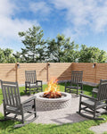 HDPE Rocking Chair Outdoor Set of 4 by Garvee