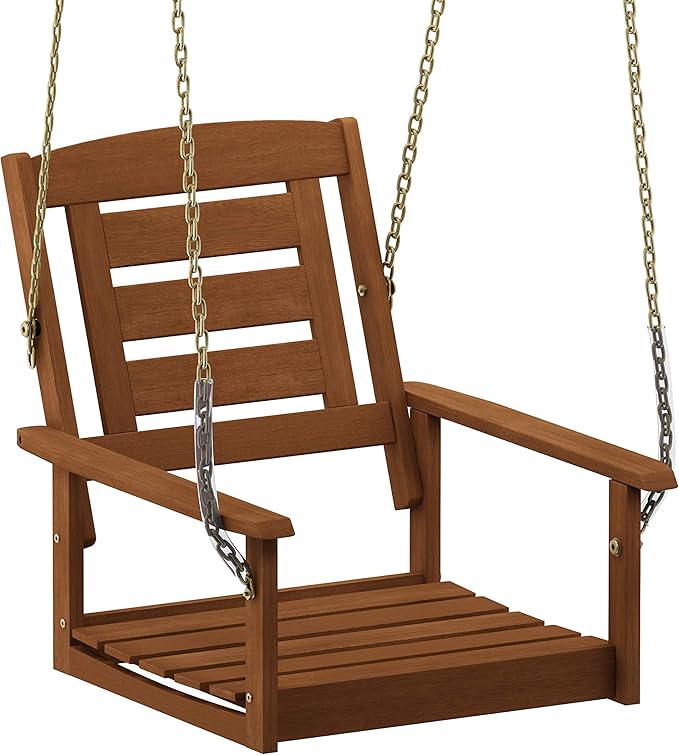 Furinno Tioman Hardwood Patio / Garden / Outdoor 2ft Porch Swing, 1 Seater by Furinno-FitsYourSpaceFitsYourBudget