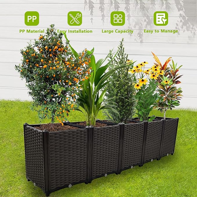 Large Planters for Outdoor Plants pots Elevated Garden Boxes Raised Garden Bed - Image 3