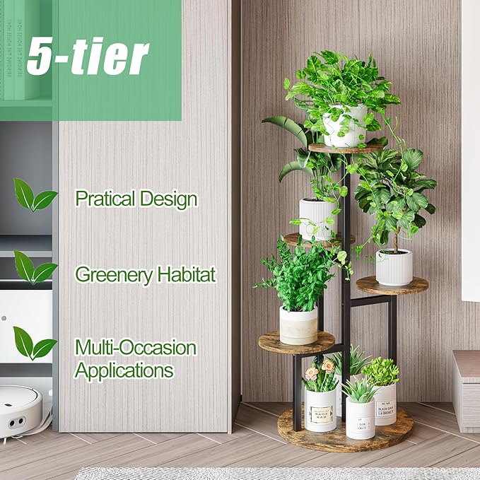 Plant Stand Indoor 5 Tier 8 Potted Multiple Flower Pot Holder - Image 5