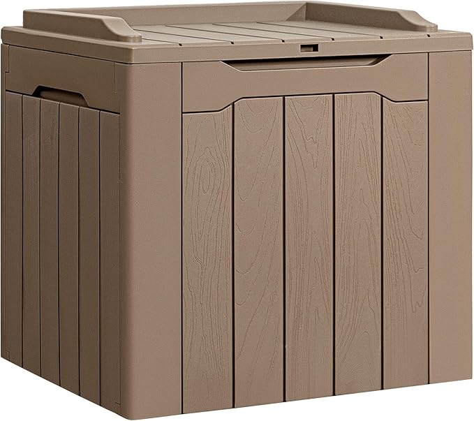 Flamaker Deck Box 31 Gallon Waterproof Resin Small Deck Box by Flamaker