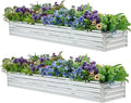 2 Pack 6x1.5x1FT Galvanized Raised Garden Bed Kit, Outdoor Metal Planter Box by Meberam