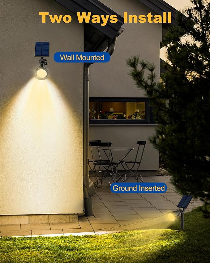 Solar Spot Lights Outdoor, 4 Pack Outdoor Solar Lights - Image 6