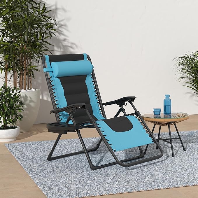 Best Choice Products Oversized Padded Zero Gravity Chair, Folding Outdoor Patio - Image 2