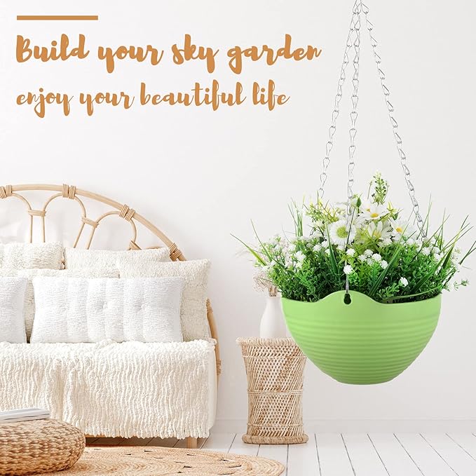 Zopeal 16 Pack Self Watering Hanging Planters, 8 Inch, Resin Material - Image 6