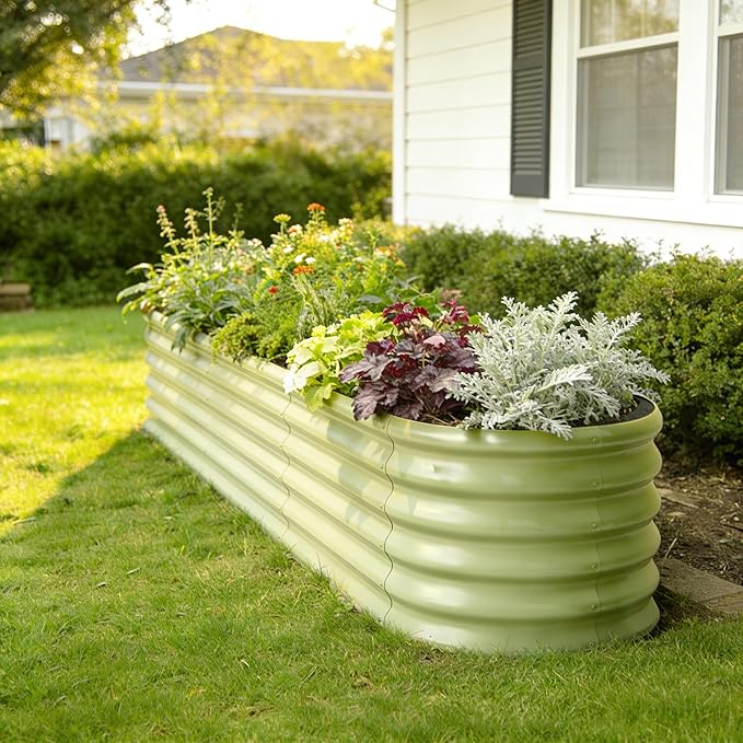 4-Pack Galvanized Raised Garden Bed 8x4x1.5 | 10x2x1.5 ft, Modular Raised - Image 8