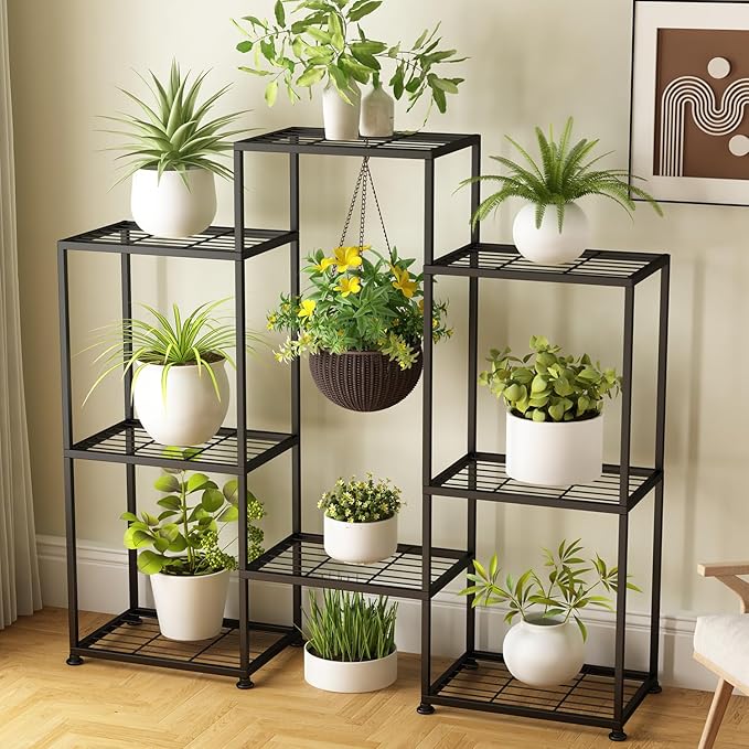 Metal Plant Stand Indoor Metal Plant Stands Outdoor Tiered Plant Shelf by YUJCHMTZN
