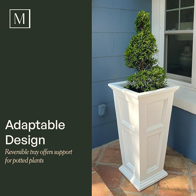 Mayne Fairfield 28-Inch Tall Planter, Weather-Resistant Planter - Image 5