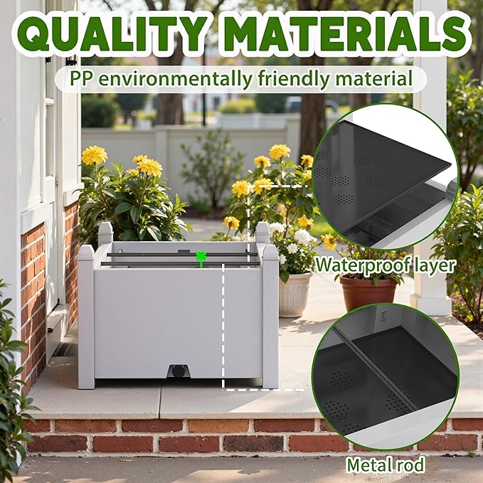 14 Gallon Raised Garden Bed, Self-Watering Raised Planter Box - Image 6