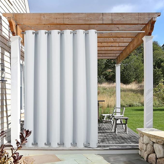 NICETOWN Outdoor Curtain for Patio Waterproof, Energy Smart Thermal Insulated by NICETOWN