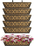 6 Pack 24 Inch Window Boxes Planters Railing Planter Box by KarlliuHOMEGARDEN