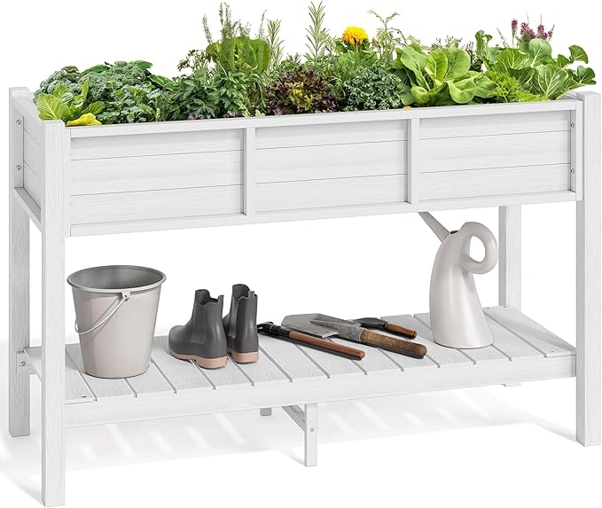 YITAHOME 48x18x30in Raised Garden Bed HDPE, Weather-Resistant Poly Lumber by YITAHOME