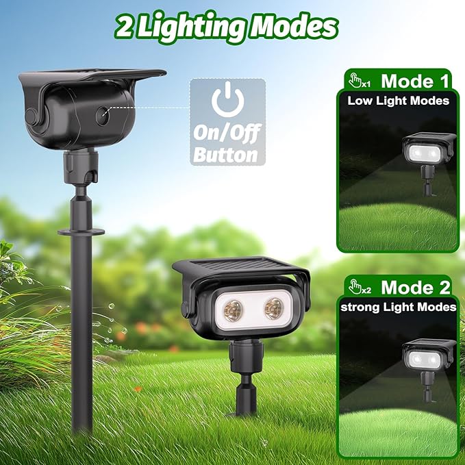 Nreonrick Solar Spot Lights 360° Adjustable Solar Lights Outdoor IP65 Waterproof - Image 5