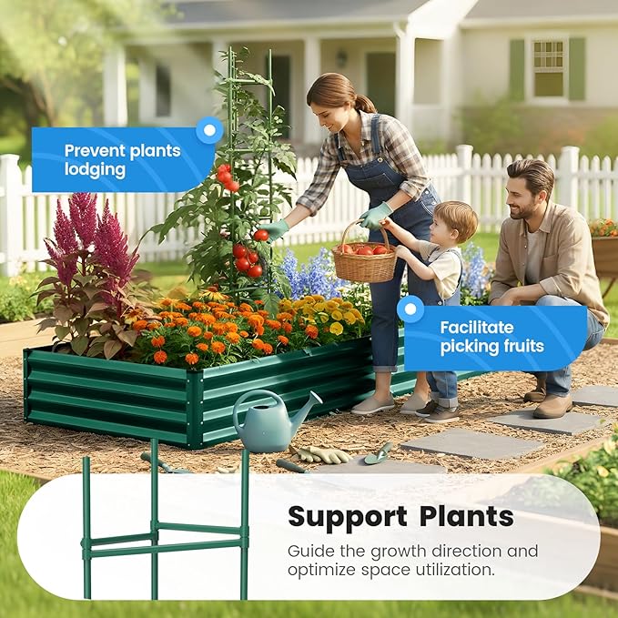Quictent Galvanized Raised Garden Bed 8x4x1 Ft Metal Planter Box - Image 2
