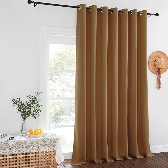 NICETOWN Gold Brown Sliding Glass Door Curtain by NICETOWN