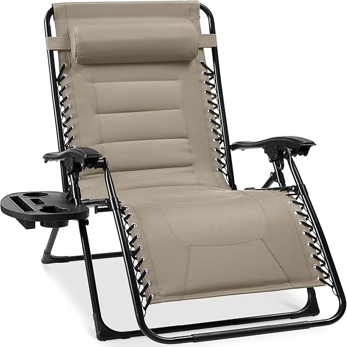 Best Choice Products Oversized Padded Zero Gravity Chair, Folding Outdoor Patio by BestChoiceProducts