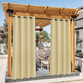 NICETOWN Canvas Patio Curtains Outdoor Waterproof, Rustproof Grommet Durable by NICETOWN