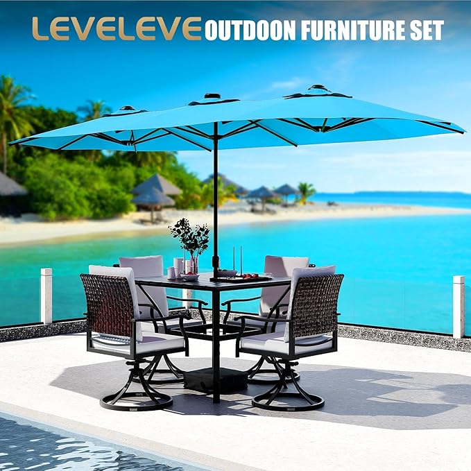 LEVELEVE 14FT Double-Sided Patio Umbrella - Image 6