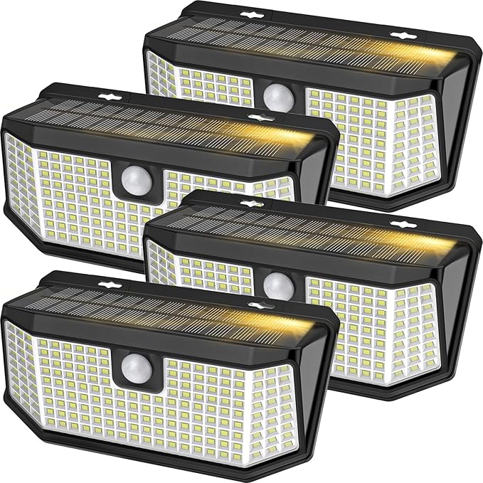 Aootek Solar Outdoor Motion Sensor Lights 2500Lm Solar Panel to 15.3 in² and 3 by Lightupeveryconer