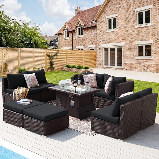 NICESOUL 9 Piece Patio Furniture Set by NICESOUL