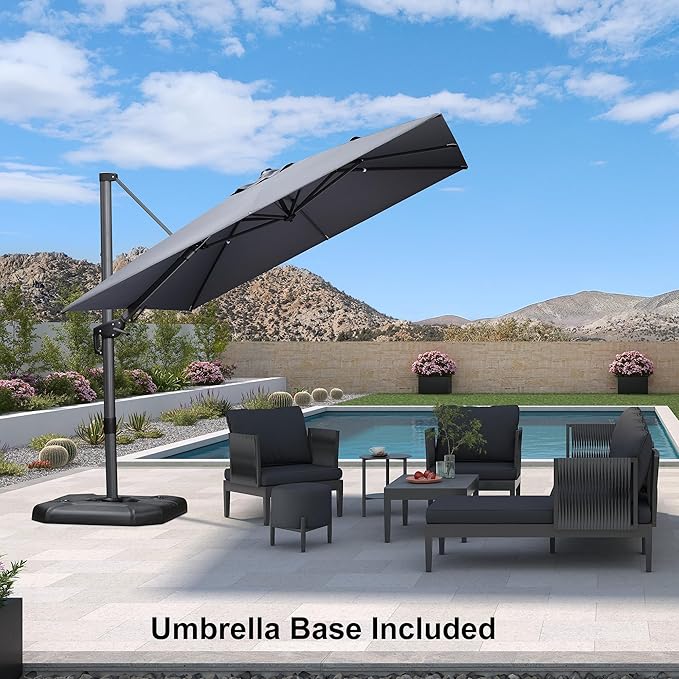 PURPLE LEAF 9' X 12' Right-left Tilt Patio Umbrella - Image 2