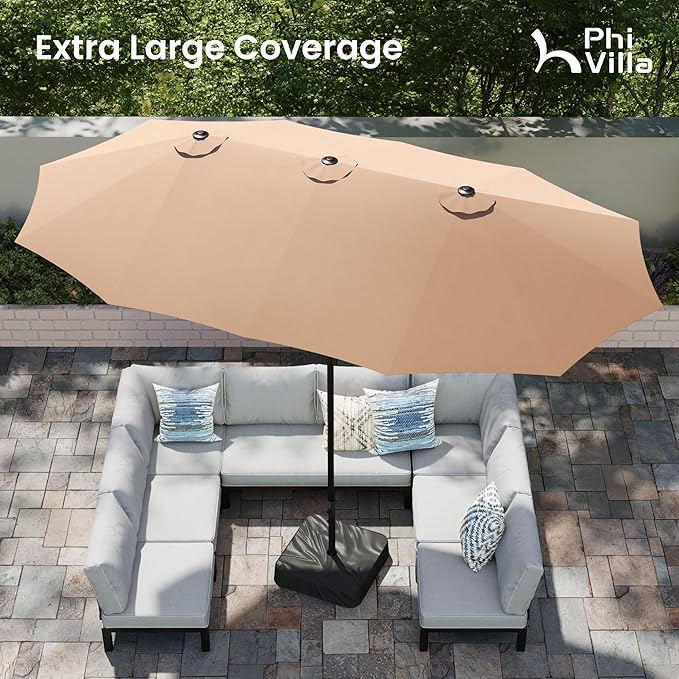 PHI VILLA 15ft Large Patio Umbrellas - Image 3