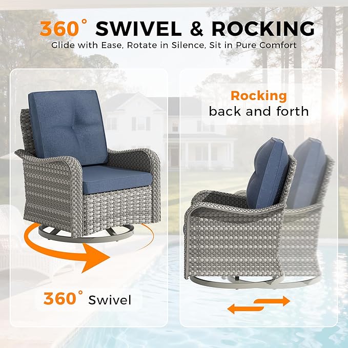 8-Seat Outdoor Wicker Patio Furniture Set - Image 5