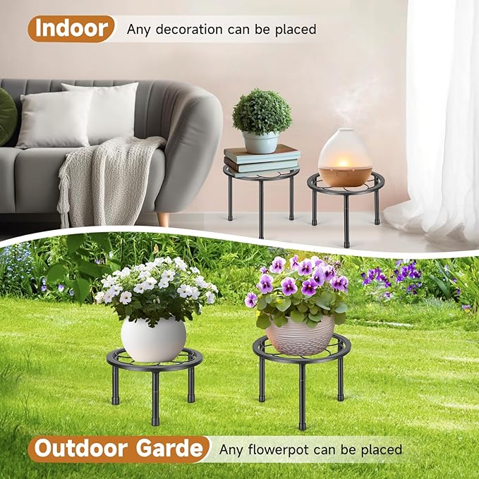 5 Pack Metal Plant Stand, Iron Plant Stands - Image 3