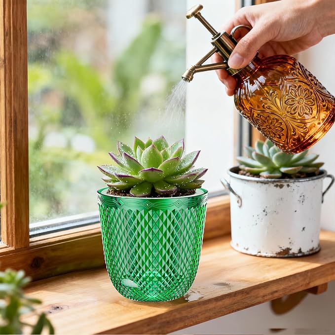 QCQHDU 2 Pack Self Watering Pots, 5.7 Inch Flower Pots - Image 2