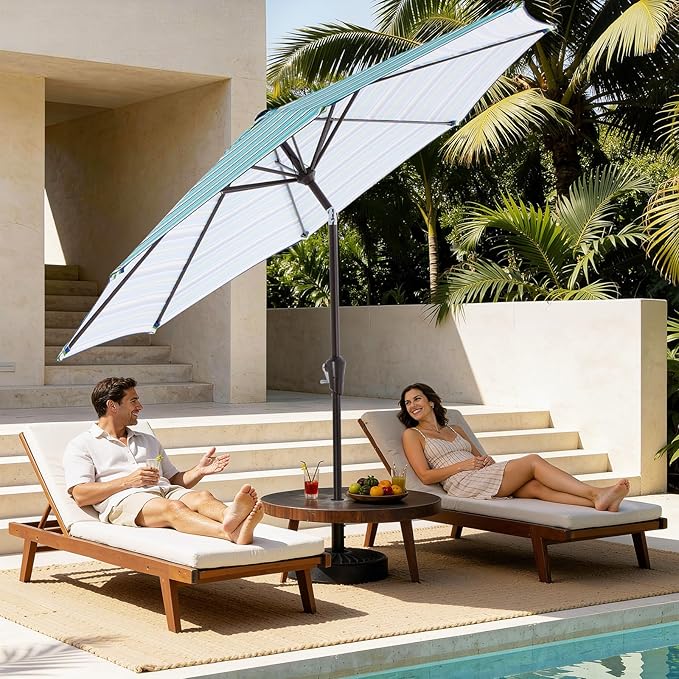 MEWAY 9ft Patio Umbrella Outdoor Table Umbrellas - Image 3
