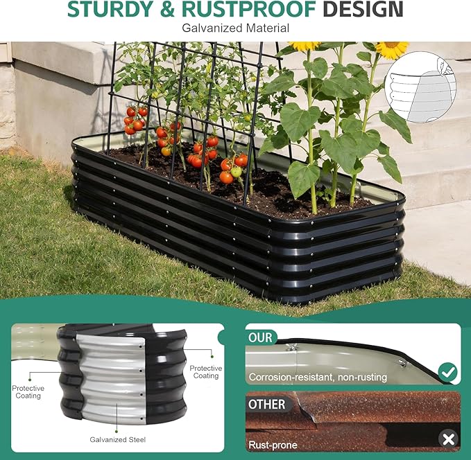 5 in 1Galvanized Raised Garden Bed - Image 4