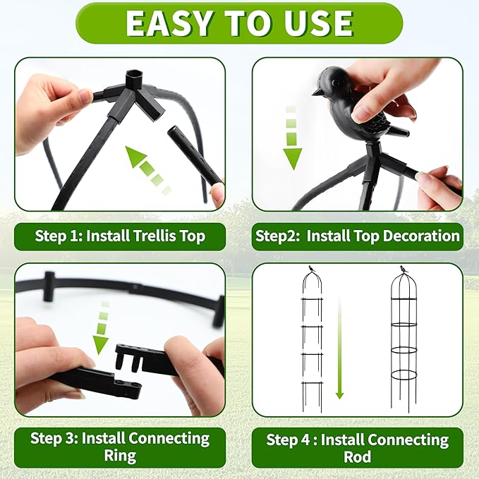 4-Pack 6FT Garden Obelisk Trellis - Image 4