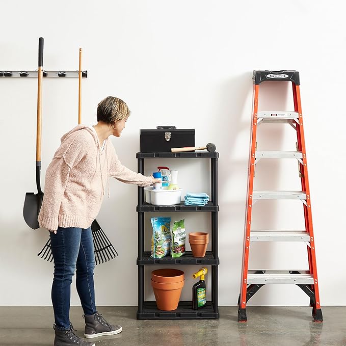 Gracious Living Light Duty Storage Shelves, Knect-A-Shelf 4-Shelf Ventilated - Image 2