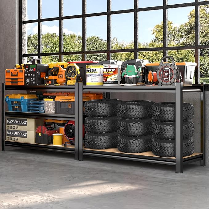 AOAORRG Garage Shelving Heavy Duty Storage Shelves, Metal Adjustable Shelving - Image 2