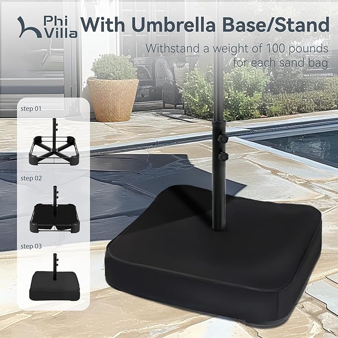 PHI VILLA 15ft Large Patio Umbrellas - Image 6