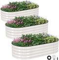 INNO STAGE 3Pcs Galvanized Raised Garden Bed Kit, Outdoor Metal Raised Garden by INNOSTAGE