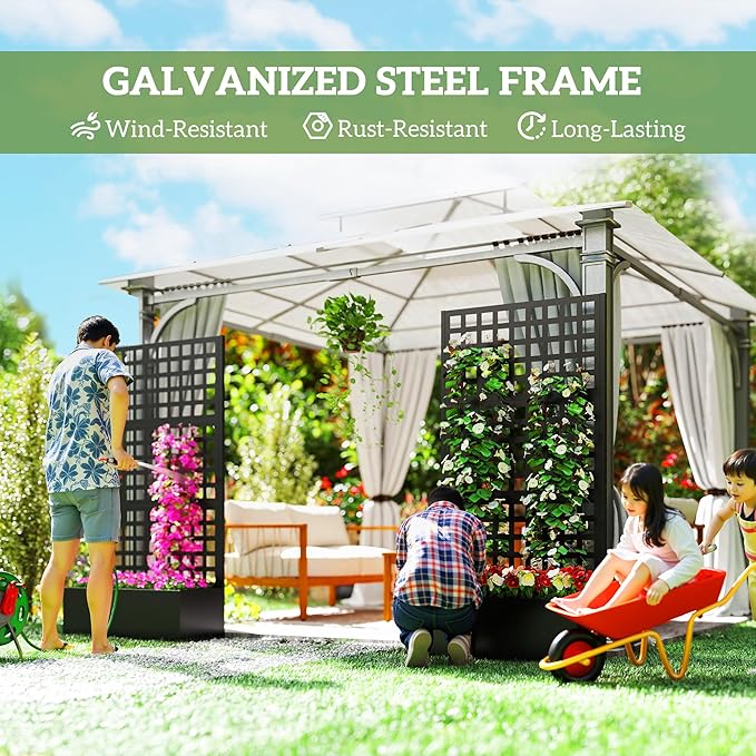 Outsunny Galvanized Raised Garden Bed - Image 3